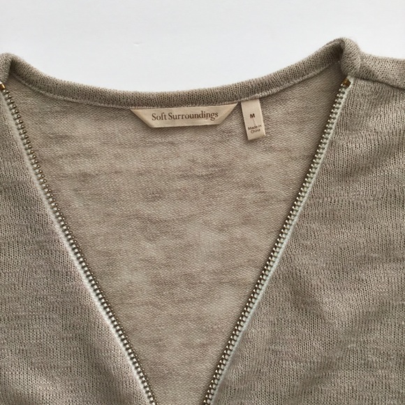 Soft Surroundings Valentina Sweater Beige Size M - Picture 5 of 8